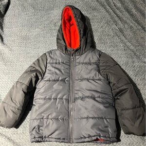 London Fog Black and Red Kids Puffer Jacket